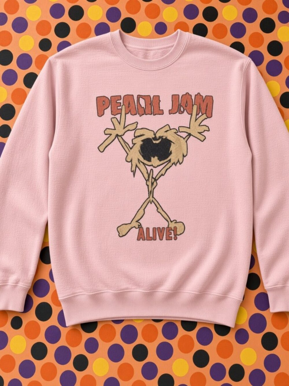 Pearl Jam Alive Taz Grunge Band Graphic Sweatshirt Gildan Heavy Blend Pullover
